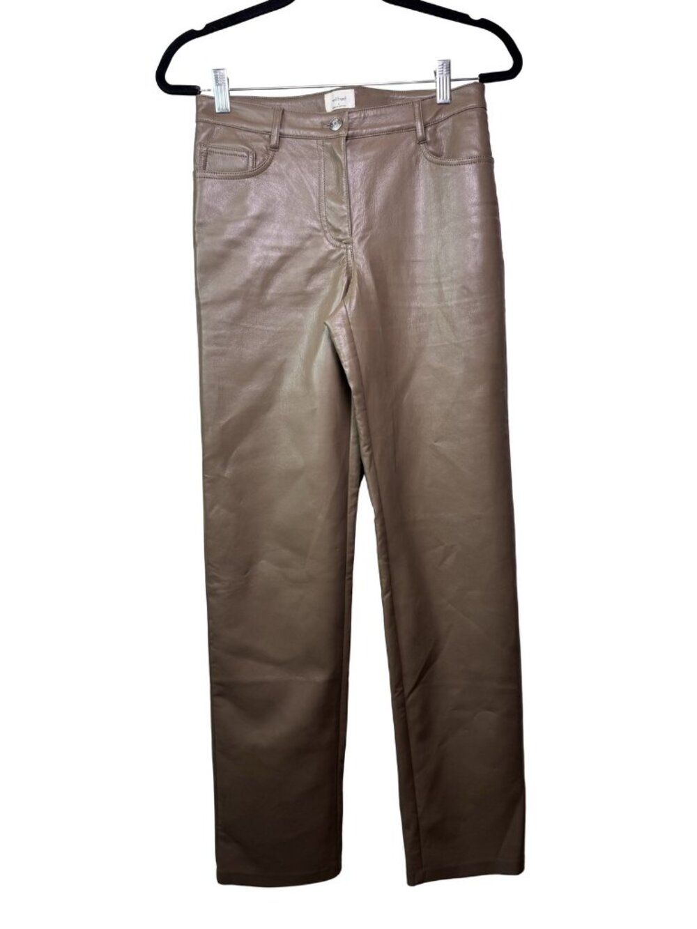 Wilfred Melina Faux Leather High Rise Straight Leg Dress Pants Women's 2